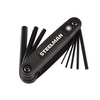 Steelman 3-Piece Folding Hex Key Set; Includes 9-Standard (SAE")/8-Metric (MM), and 8-Torx (T) Sizes 41928